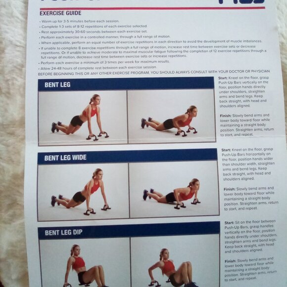 FILA Pair Cushioned Push Up Bar with Exercise Chart🎉 - Picture 4 of 8
